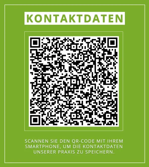 Kontaktdaten als QR-Code zum Speichern auf dem Smartphone